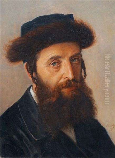 Portrait Of Hassid Oil Painting by Lazar Krestin