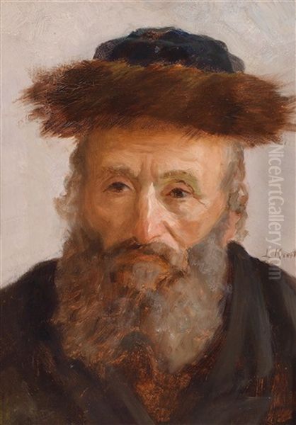 Rabbi Oil Painting by Lazar Krestin