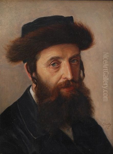 Portrait Of A Hasid Oil Painting by Lazar Krestin