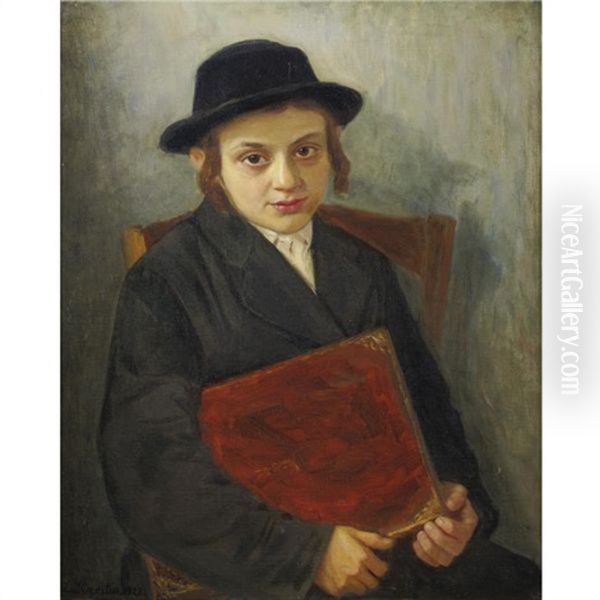 Portrait Of A Jewish Boy by Lazar Krestin