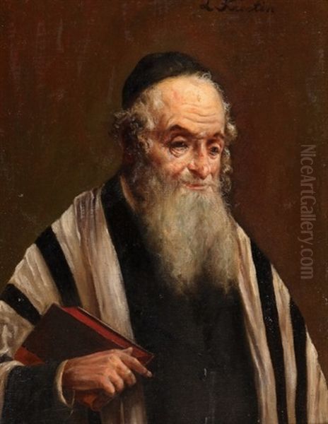 Rabbi Oil Painting by Lazar Krestin