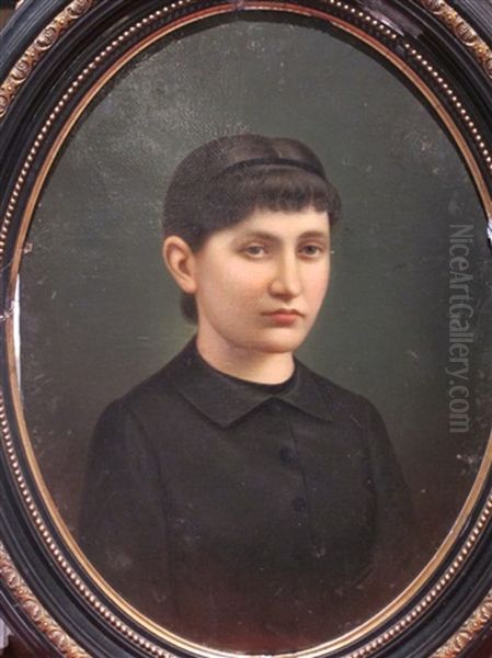 Portrait D'une Jeune Femme Oil Painting by Wilhelm Kretzschmer