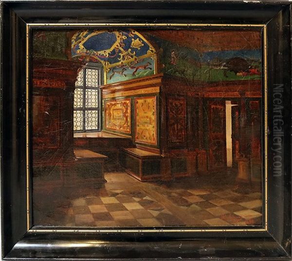 Schlossinterieur (in Kalmar) Oil Painting by Nils Kreuger