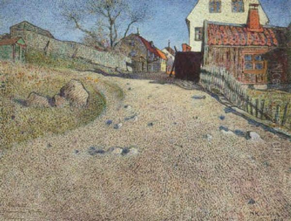 Qvarteret Skinnarviken, Yttersta Ringvagen Oil Painting by Nils Kreuger