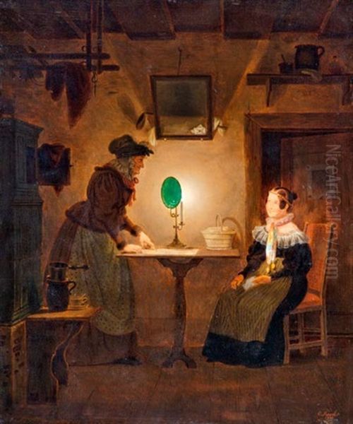 Lampafenynel Oil Painting by Johann Friedrich Karl Kreul