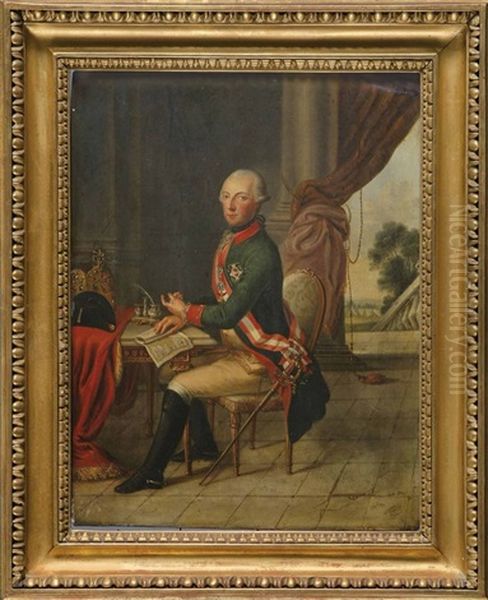 Kaiser Joseph Ii Oil Painting by Josef Kreutzinger