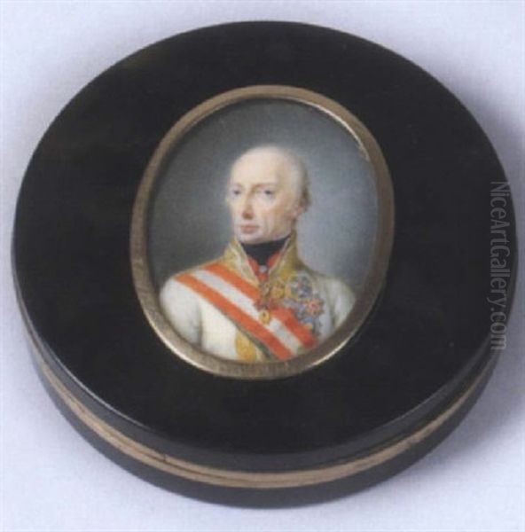 Kaiser Franz I Von Osterreich Oil Painting by Josef Kreutzinger