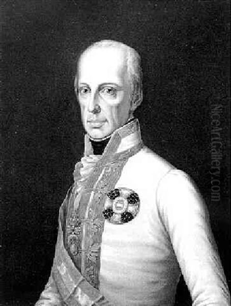 Kaiser Franz I. (ii.) Von Osterreich Oil Painting by Josef Kreutzinger