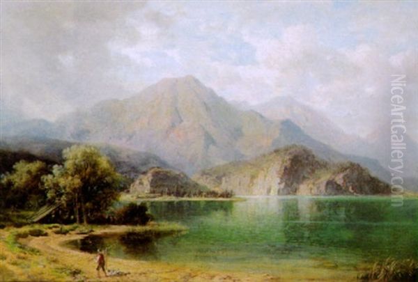 Der Hechtsee Oil Painting by Franz Kreuzer