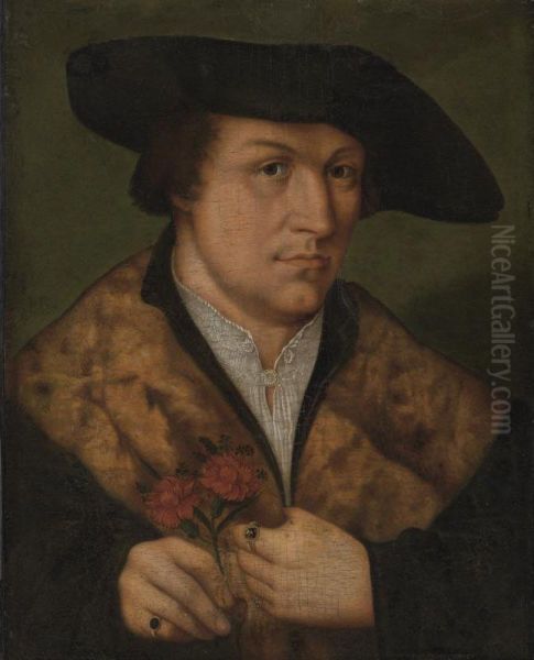 Portrait Of A Man Oil Painting by Leonhardt Beck