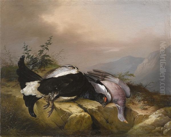 Jagdliches Stillleben Oil Painting by Vinzenz Kreuzer