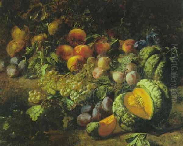 Nature Morte Aux Fruits Oil Painting by Alexis Kreyder