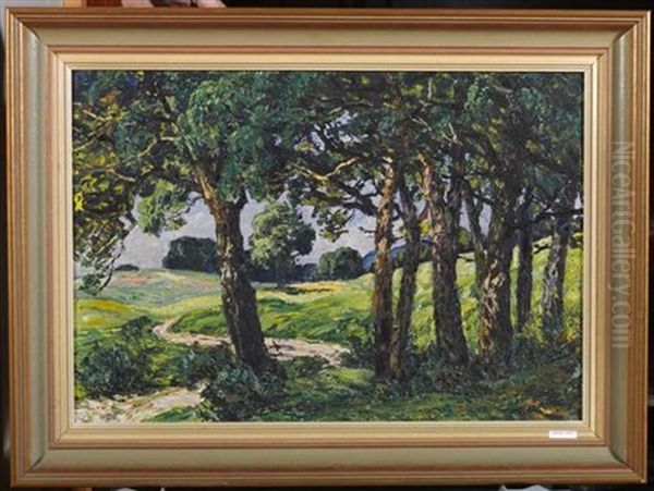 Waldweg Oil Painting by Hugo (Emil Albert Hugo) Kreyssig