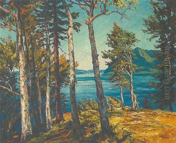 Sonnige Hohe - Traunkirchen Am Traunsee, Salzkammergut Oil Painting by Hugo (Emil Albert Hugo) Kreyssig