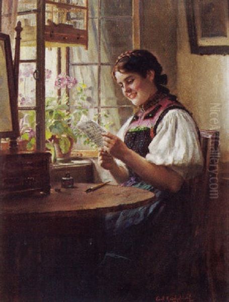 Der Schatzbrief Oil Painting by Carl Kricheldorf