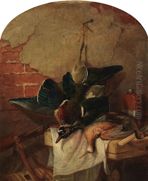 Still Life Of Game Oil Painting by Cornelius David Krieghoff