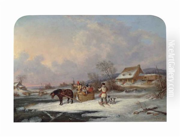 Quebec Farm Oil Painting by Cornelius David Krieghoff