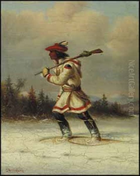 Trapper On Snowshoes by Cornelius David Krieghoff