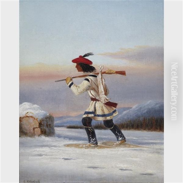 Indian Trapper by Cornelius David Krieghoff