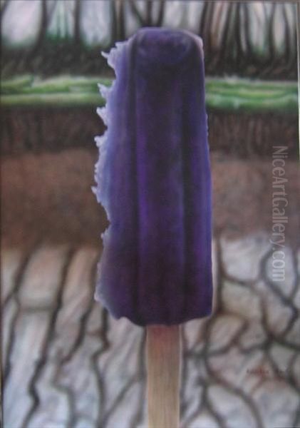 Purple Popsicle Oil Painting by Lina Beck-Bernard