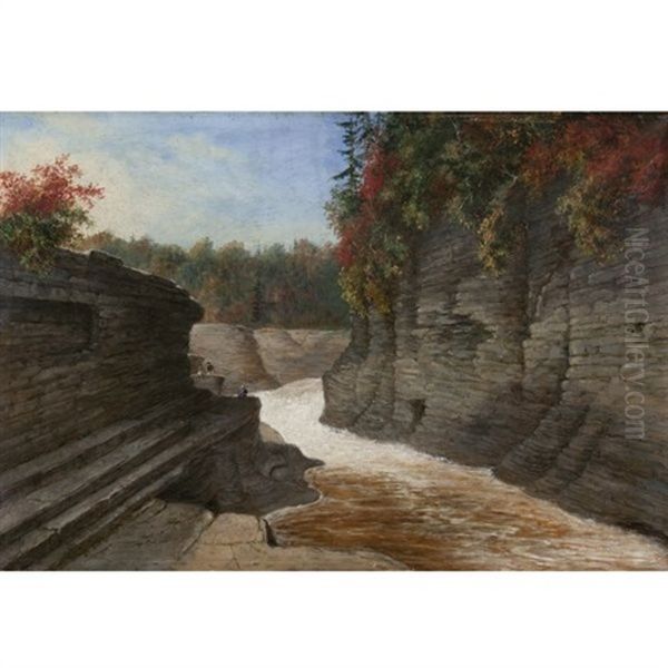 River Gorge, Autumn by Cornelius David Krieghoff