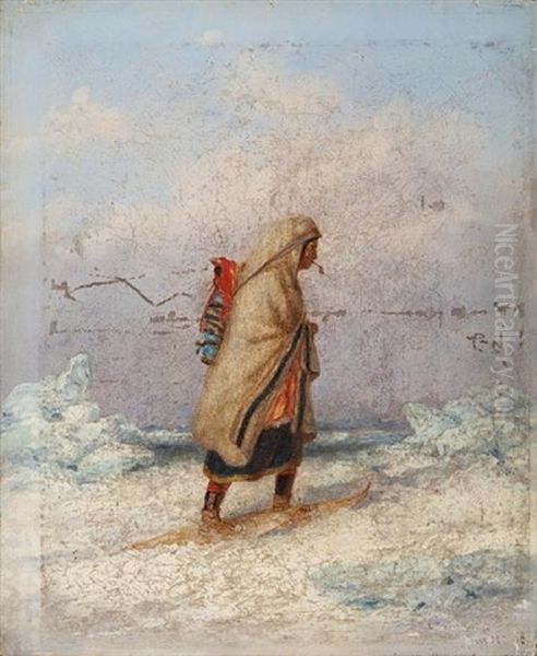 Moccasin Seller And Trapper Oil Painting by Cornelius David Krieghoff