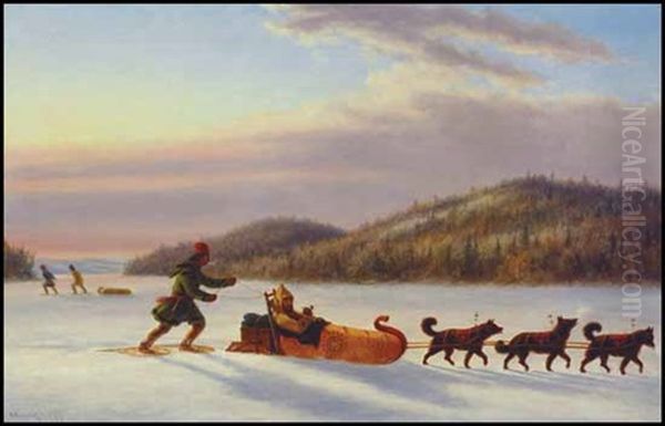 Fur Trader In Toboggan Oil Painting by Cornelius David Krieghoff