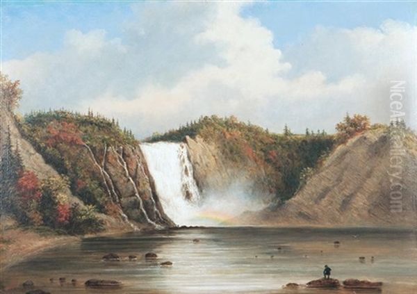 Falls Of Montmorency Oil Painting by Cornelius David Krieghoff