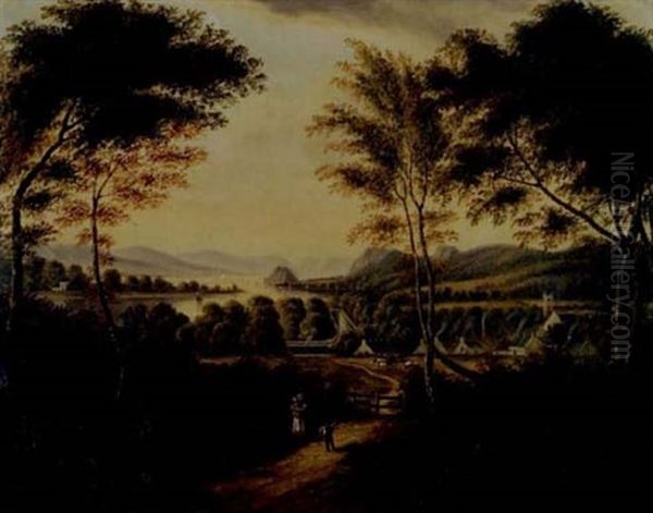 A View Of The Clyde River Oil Painting by Cornelius David Krieghoff