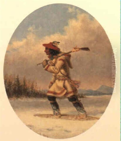 Indian Hunter Oil Painting by Cornelius David Krieghoff