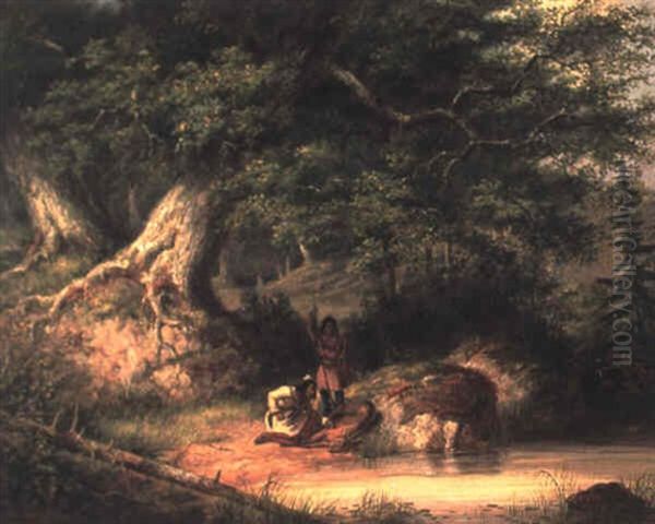 North West Indians Oil Painting by Cornelius David Krieghoff