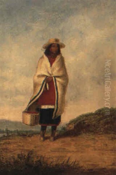 The Indian Berry Picker Oil Painting by Cornelius David Krieghoff