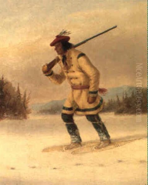 Indian Hunter Oil Painting by Cornelius David Krieghoff