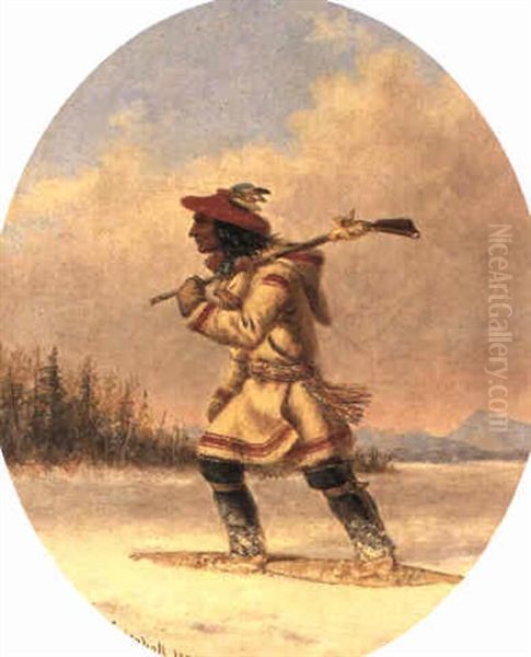 Indian Hunter Oil Painting by Cornelius David Krieghoff