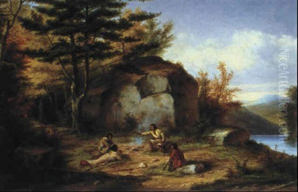 Indians Resting by Cornelius David Krieghoff