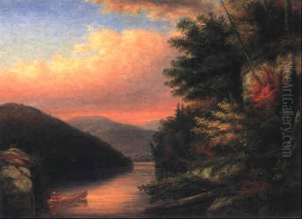 On Lake Memphramagog Oil Painting by Cornelius David Krieghoff