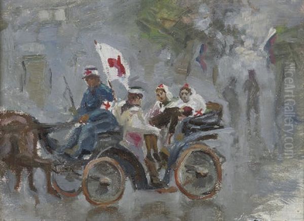 The Red Cross Oil Painting by Wladimir G. Krikhatzkij