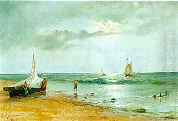 Fischerboote Oil Painting by Wladimir G. Krikhatzkij