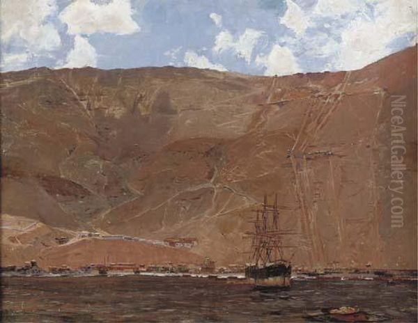 The Saltpeter Mines, Chile Oil Painting by Carl Becker