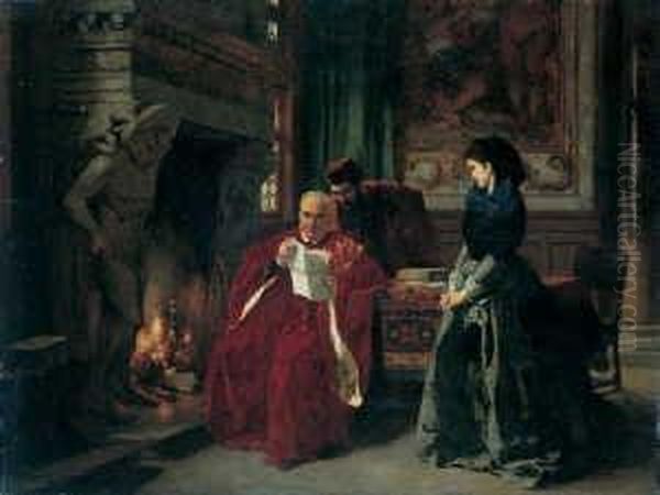 Der Doge Von Venedig Und Sein Ratgeber Oil Painting by Carl Becker