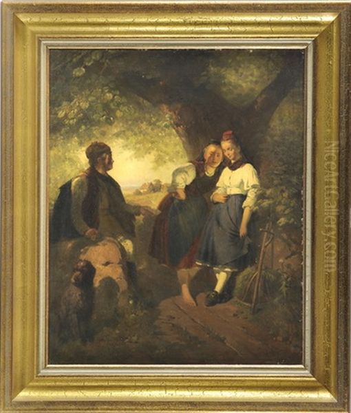 Der Liebensbrief Oil Painting by Heinrich Reinhard Kroeh