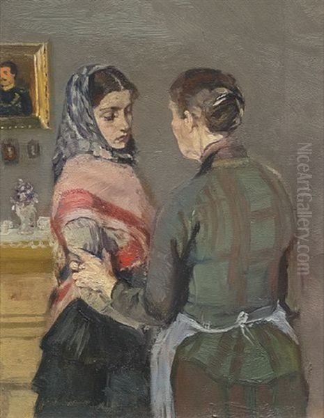 Formaning Oil Painting by Christian Krohg