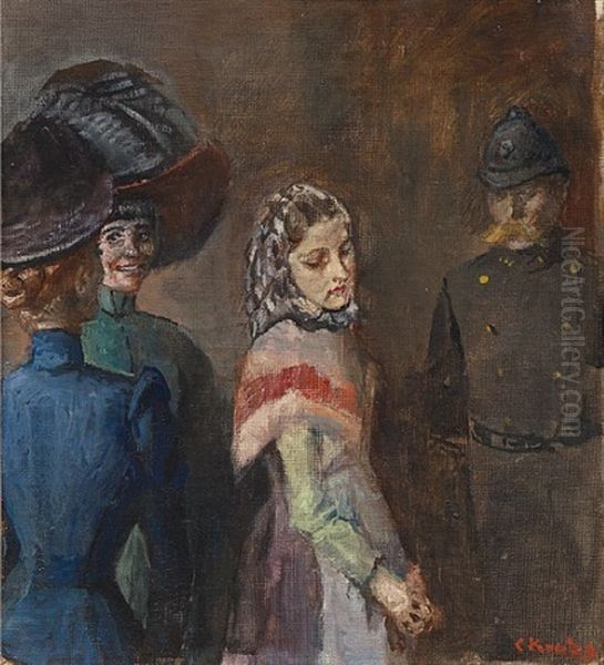 Albertine Oil Painting by Christian Krohg