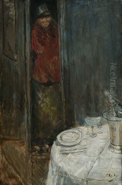 Velkommen Oil Painting by Christian Krohg