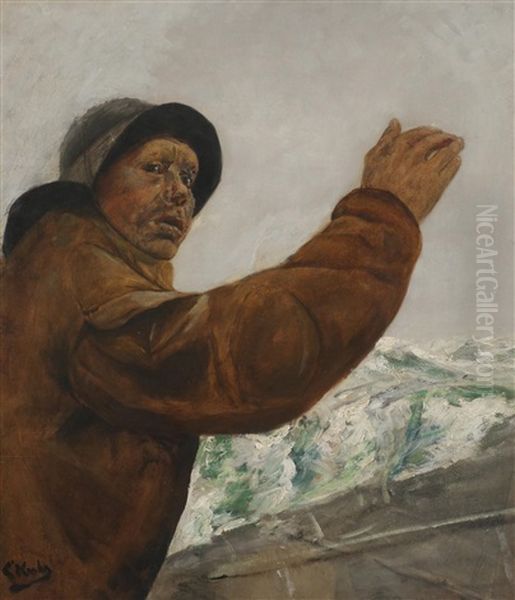 Babord Litt Oil Painting by Christian Krohg