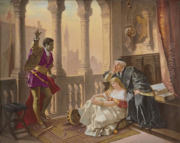 Othello Oil Painting by Carl Ludwig Friedrich Becker