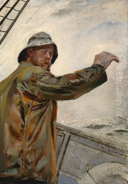 Babord Litt Oil Painting by Christian Krohg