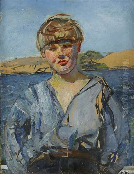 Nordenvind Oil Painting by Christian Krohg