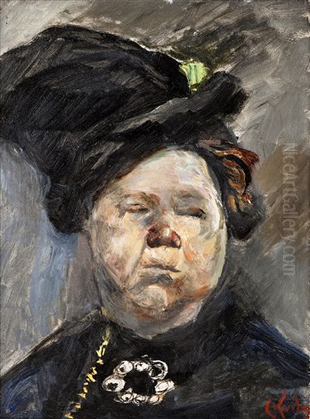 Madam Blom Oil Painting by Christian Krohg