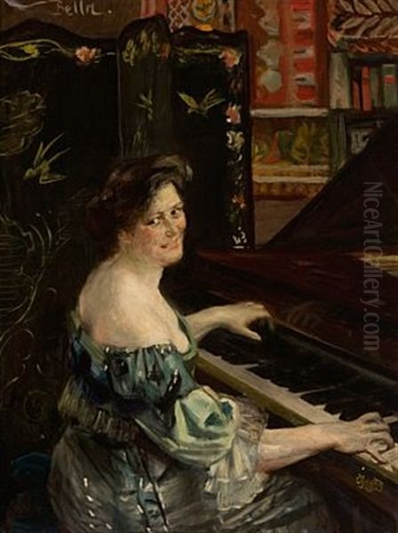 Bella Oil Painting by Christian Krohg